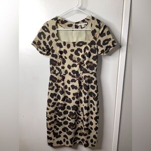 Banana Repulic Leopard Print Short Sleeve Dress